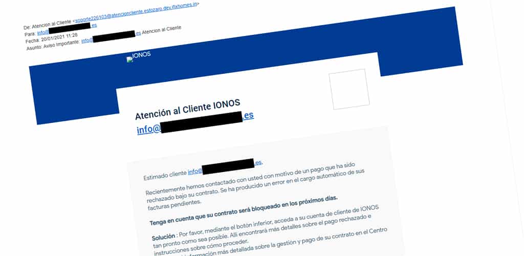 ejemplo phishing fraude
