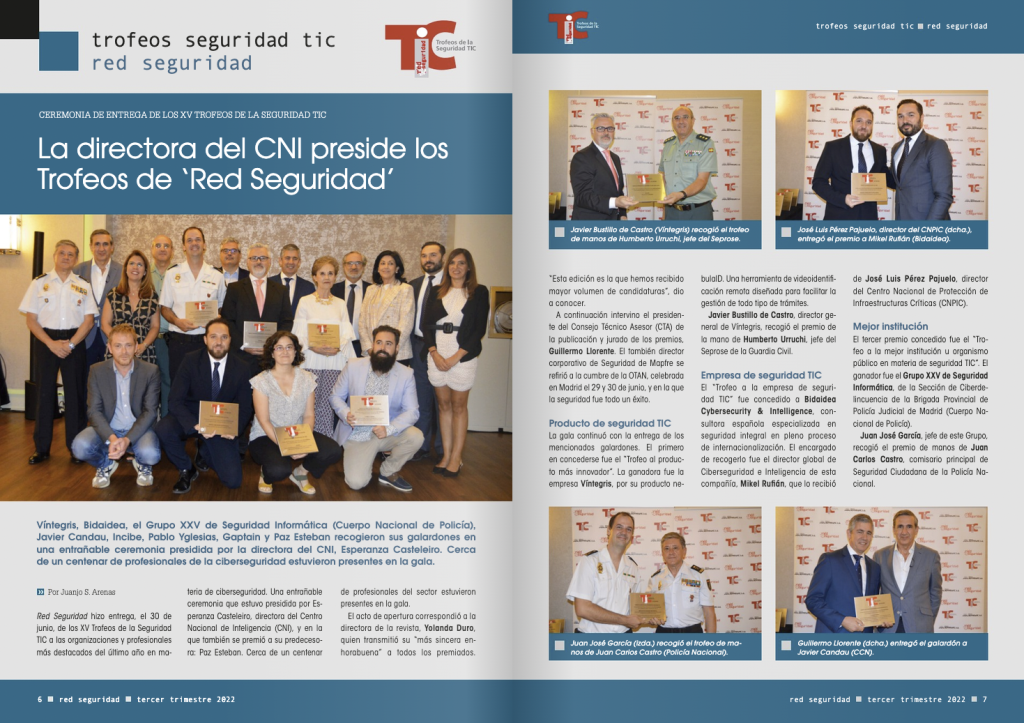ganador del Trofeo a mejor divulgador en Seguridad TIC