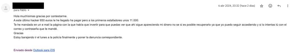 fraude hacker recuperar dinero